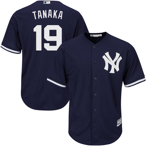 Yankees #19 Masahiro Tanaka Navy blue Cool Base Stitched Youth MLB Jersey